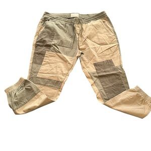 Men's Sun & Stone Patchwork Pants - Green and Tan